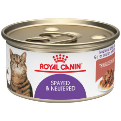 Royal Canin Spayed/Neutered Thin Slices in Gravy Canned Cat Food, case of 24 84g