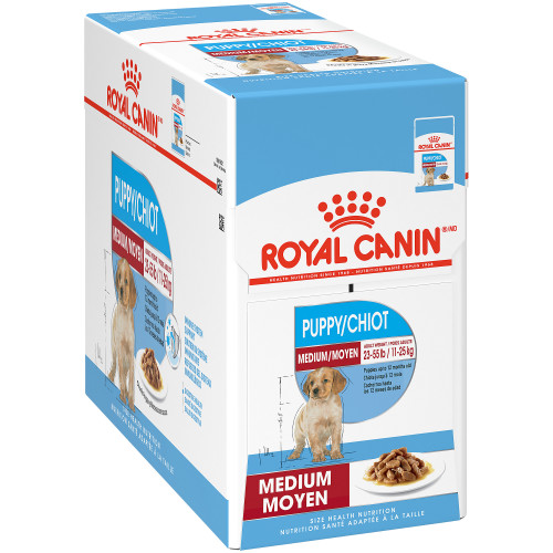 Royal Canin Medium Puppy Pouch of 10 Wet Dog Food 1.4kg