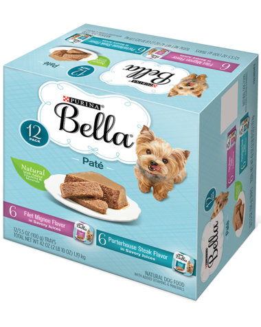 PURINA Bella Pat Filet Mignon Porterhouse Steak Flavor 12 Pack