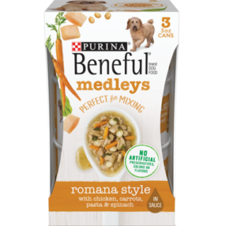 PURINA Purina Beneful Medleys Romana Style Pack of 3 Canned Dog Food 255g