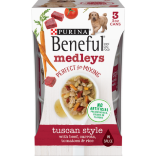 PURINA Purina Beneful Medleys Tuscan Style Pack of 3 Canned Dog Food 255g