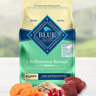 BLUE BUFFALO Life Protection Formula Puppy Lamb & Oatmeal Recipe Dry Dog Food 13.6kg