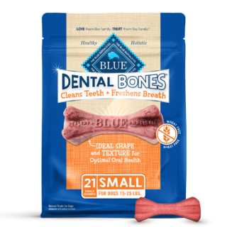 Blue Buffalo Dental Bones All Natural Rawhide-Free Small Dental Dog Treats 340g