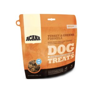 ACANA SINGLES GRAIN-FREE LIMITED INGREDIENT TURKEY & GREENS DOG TREATS 90g