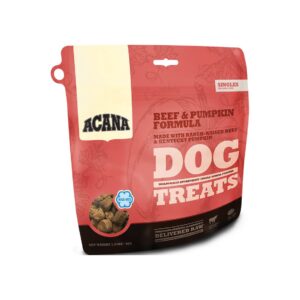 ACANA SINGLES GRAIN-FREE LIMITED INGREDIENT BEEF & PUMPKIN DOG TREATS 90g