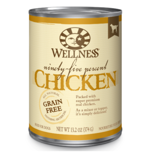 Wellness Ninety-Five Percent Chicken Grain-Free Case of 12 Canned Dog Food Topper 354g