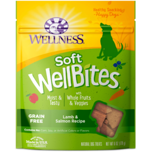 Wellness WellBites Lamb & Salmon Recipe Soft & Chewy Grain-Free Dog Treats 170g