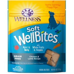 Wellness WellBites Chicken & Lamb Recipe Soft & Chewy Grain-Free Dog Treats 170g