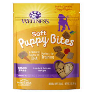 Wellness Soft Puppy Bites Lamb & Salmon Recipe Grain-Free Dog Treats 226g