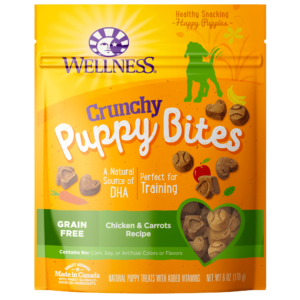 Wellness Crunchy Puppy Bites Chicken & Carrots Recipe Grain-Free Dog Treats 170g