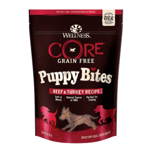 WELLNESS CORE Grain Free Puppy Bites, Beef & Turkey Recipe Dog Treats 85g