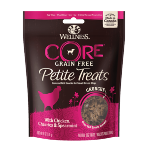 Wellness CORE Petite Treats Grain-Free Chicken, Cherries & Spearmint Recipe Crunchy Dog Treats 170g