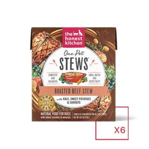 The Honest Kitchen One Pot Stews Roasted Beef Stew Pack of 6 Wet Dog Food 298g