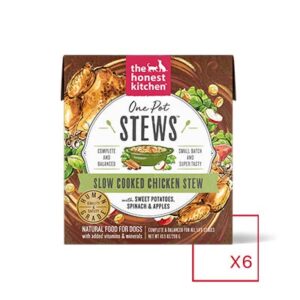 The Honest Kitchen One Pot Stews Slow Cooked Chicken Stew Pack of 6 Wet Dog Food 298g