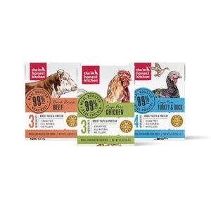 The Honest Kitchen Meal Boosters 99% Meat Protein Variety Pack of 3 Wet Dog Food Topper 156g