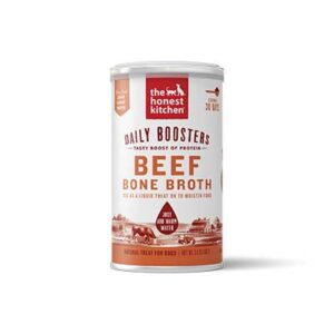 The Honest Kitchen Daily Boosters Beef Bone Broth with Turmeric for Dogs Jar of 102g