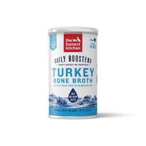 The Honest Kitchen Daily Boosters Turkey Bone Broth with Turmeric for Dogs Jar of 102g