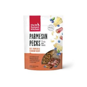 The Honest Kitchen Parmesan Pecks Beef, Parmesan & Blueberry Recipe Dog Treats 227g