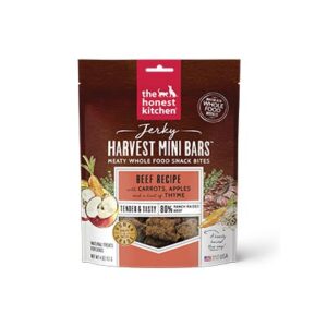 The Honest Kitchen Jerky Harvest Mini Bars Beef Recipe With Carrots & Apples Dog Treats 113g