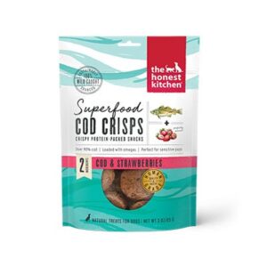 The Honest Kitchen Superfood Cod Crisps Cod & Strawberry Dehydrated Dog Treats 85g