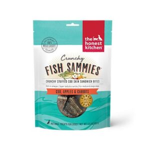 The Honest Kitchen Crunchy Fish Sammies Cod, Apples & Carrots Dehydrated Dog Treats 99g