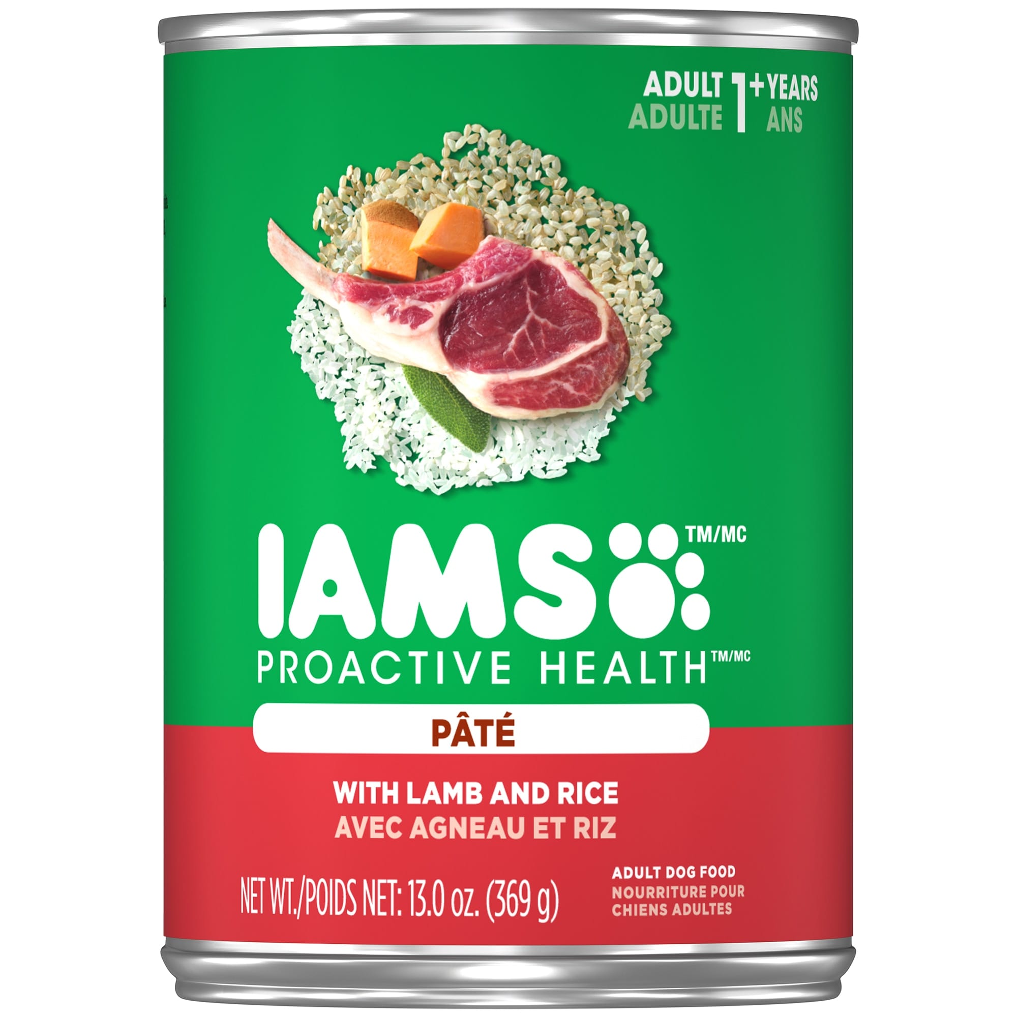 Iams ProActive Health Adult With Lamb Rice Pate Canned Dog Food