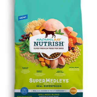 Rachael Ray Nutrish SuperMedleys Wellness Blend Superfoods & Chicken Recipe Dry Dog Food 10kg