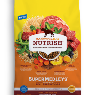 Rachael Ray Nutrish SuperMedleys Vitality Blend Superfoods & Beef Recipe Dry Dog Food 10kg