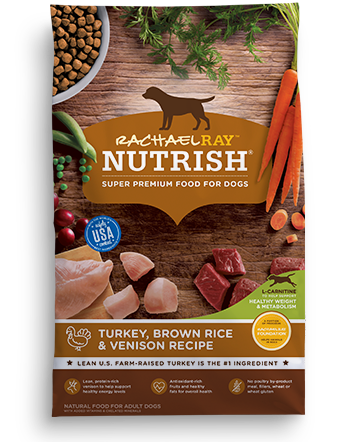 Rachael Ray Nutrish Natural Turkey Brown Rice Venison Recipe Dry Dog Food 11.8kg