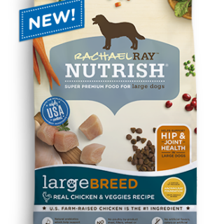 Rachael Ray Nutrish Large Breed Real Chicken & Veggies Recipe Dry Dog Food 18.1kg