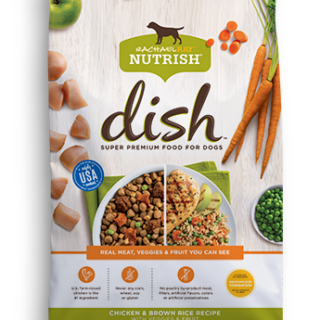 Rachael Ray Nutrish Dish Natural Chicken & Brown Rice Recipe with Veggies & Fruit Dry Dog Food 10.4kg