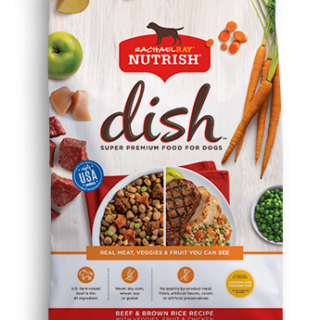 Rachael Ray Nutrish Dish Natural Beef & Brown Rice Recipe with Veggies, Fruit & Chicken Dry Dog Food 10.4kg