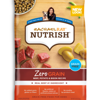 Rachael Ray Nutrish Zero Grain Natural Beef, Potato & Bison Recipe Grain-Free Dry Dog Food 10.4kg