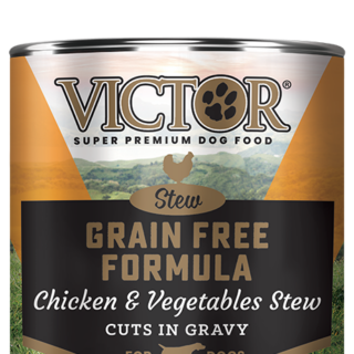 VICTOR Chicken & Vegetables Stew Cuts in Gravy Grain-Free Case of 12 Canned Dog Food 374g