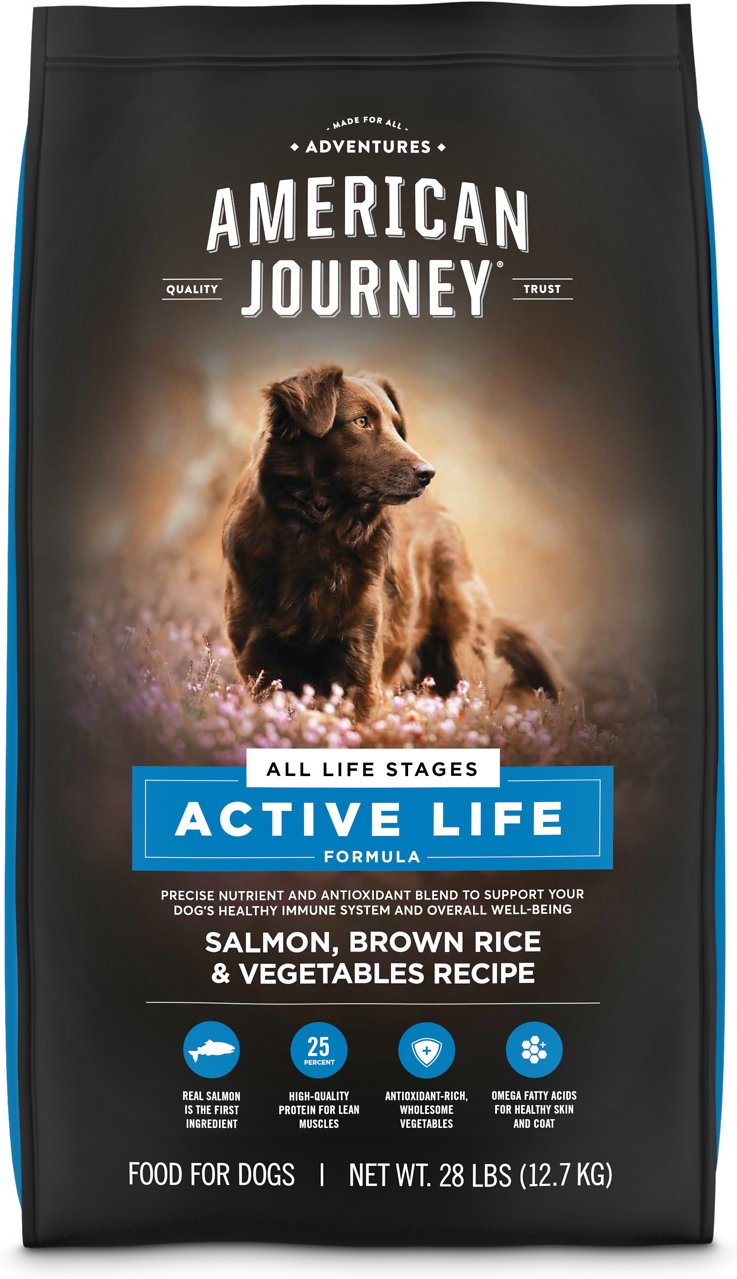 American Journey Active Life Formula Salmon Brown Rice Vegetables Recipe Dry Dog Food 12.7kg