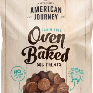 American Journey Lamb Recipe Grain-Free Oven Baked Crunchy Biscuit Dog Treats 454g