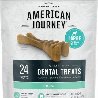 American Journey Grain-Free Large Dental 24 Count Dog Treats Mint Flavor 1.2kg