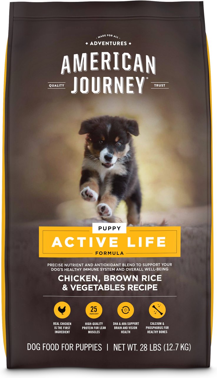 American Journey Active Life Formula Puppy Chicken Brown Rice Vegetables Recipe Dog Food 12.7kg