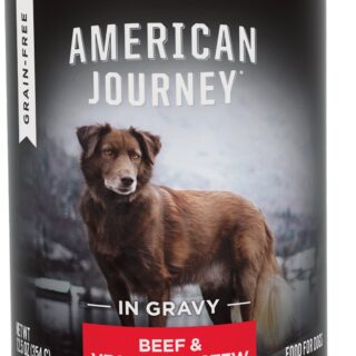 American Journey Stews Beef & Vegetables Recipe in Gravy Grain-Free Case of 12 Canned Dog Food 354g