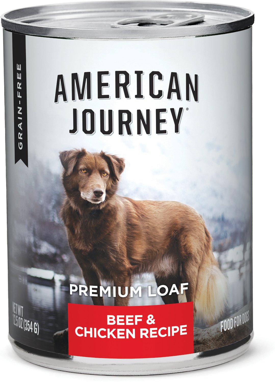 American Journey Beef Chicken Recipe Grain Free Case of 12 Canned Dog Food 354g