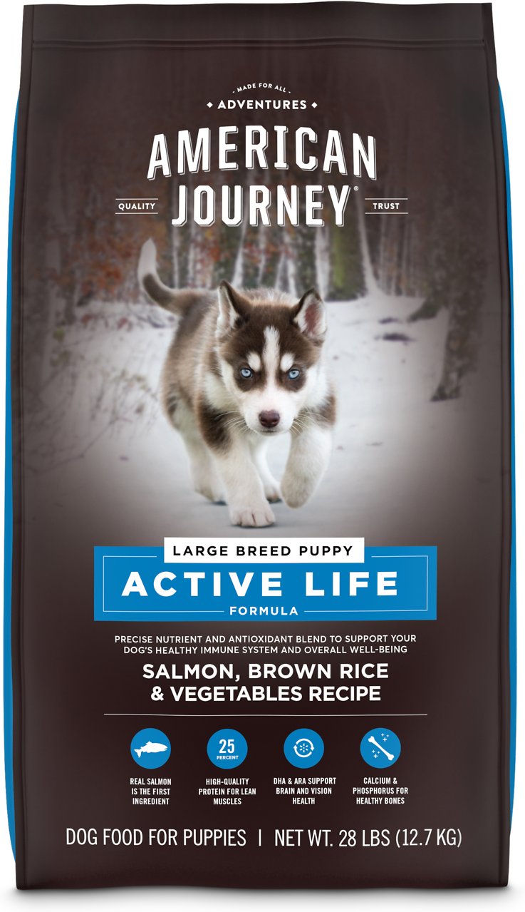 American Journey Active Life Formula Large Breed Puppy Salmon Brown Rice Vegetables Recipe Dry Dog Food 12.7kg