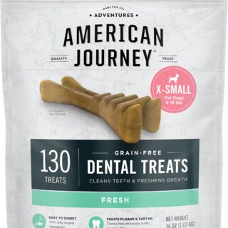 American Journey Grain-Free 130 Count Extra-Small Dental Dog Treats Mint Flavor 1.02kg