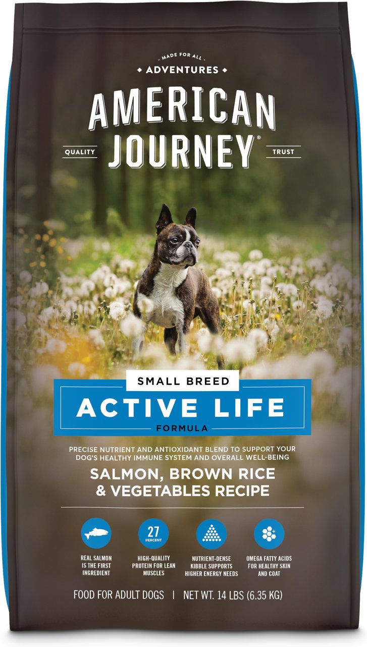 American Journey Active Life Formula Small Breed Salmon Brown Rice Vegetables Recipe Adult Dry Dog Food 6.35kg