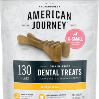 American Journey Grain-Free Extra-Small 130 Count Dental Dog Treats Original Flavor 1.02kg