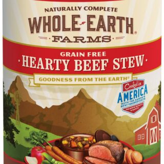 Whole Earth Farms Grain-Free Hearty Beef Stew Case of 12 Canned Dog Food 360g