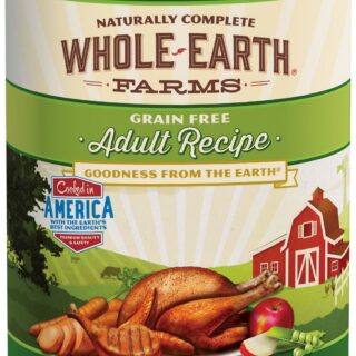 Whole Earth Farms Grain-Free Adult Recipe Case of 12 Canned Dog Food 360g