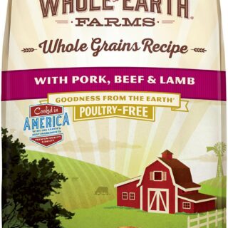 Whole Earth Farms Whole Grains Recipe with Pork, Beef & Lamb Dry Dog Food 11.3kg