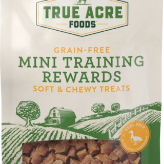 True Acre Foods Duck Recipe Mini-Training Rewards Grain-Free Soft & Chewy Dog Treats 283g