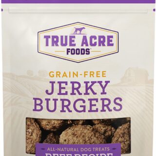 True Acre Foods Jerky Burgers Beef Recipe Grain-Free Dog Treats 113g