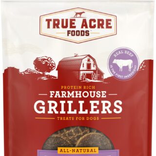 True Acre Foods Farmhouse Grillers Beef Recipe with Sweet Potatoes Dog Treats 170g